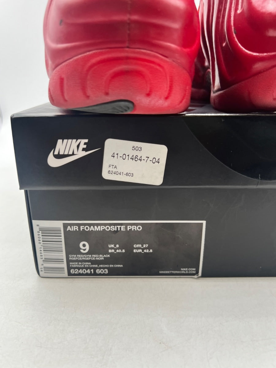 Nike Air Foamposite Pro Red October 9 (Lightly Worn Pre-Owned)NikeGym Red/Gym Red-Black - Image 3