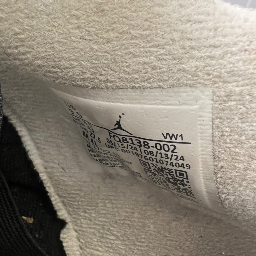 Jordan 4 Retro Fear (2024) 9.5 (Heavily Worn Pre-Owned)JordanBlack/White/Anthracite/Black/Pure Platinum - Image 6