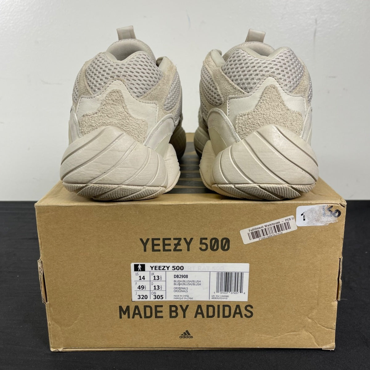adidas Yeezy 500 Blush 14 (Moderately Worn Pre-Owned)adidasBlush/Blush/Blush - Image 4