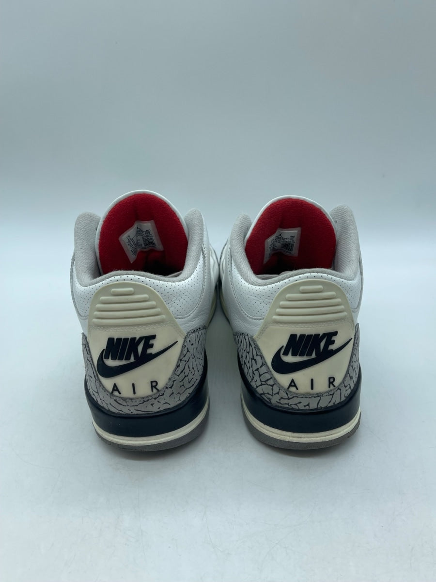 Jordan 3 Retro White Cement Reimagined 11 (Moderately Worn Pre-Owned)JordanSummit White/Fire Red/Black/Cement Grey - Image 3