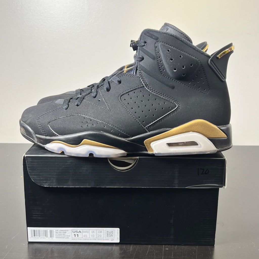 Jordan 6 Retro DMP (2020) 11 (Lightly Worn Pre-Owned)JordanBlack/Metallic Gold - Image 3