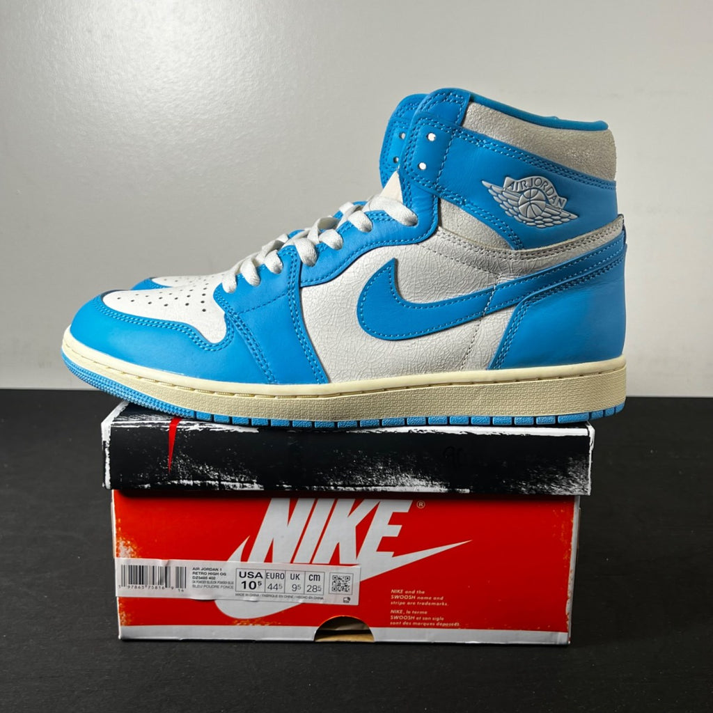 Jordan 1 Retro High OG UNC Reimagined 10.5 (Lightly Worn Pre-Owned)JordanDark Powder Blue/Dark Powder Blue-Sail - Image 3