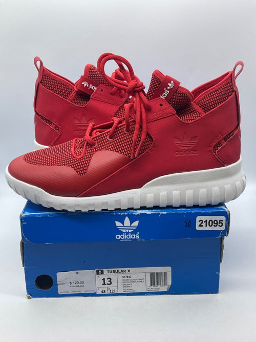Adidas Tubular X 'Collegiate Red' 13 (Moderately Worn Pre-Owned) - Image 1