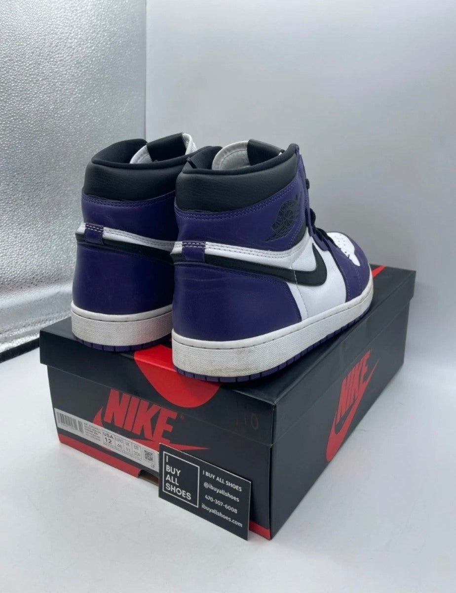 Jordan 1 Retro High Court Purple White 12 (Lightly Worn Pre-Owned)JordanCourt Purple/White-Black - Image 5