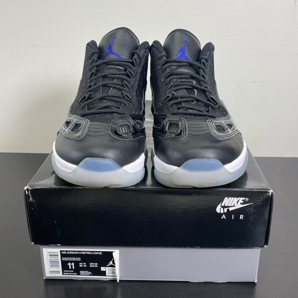 Jordan 11 Retro Low IE Space Jam 11 (Moderately Worn Pre-Owned)JordanBlack/Concord-White - Image 2