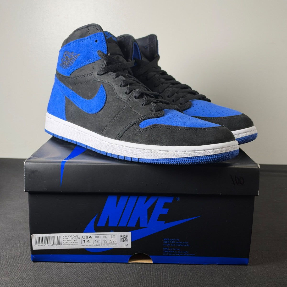 Jordan 1 Retro High OG Royal Reimagined (Size 14) - aux