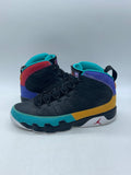 Jordan 9 Retro Dream It Do It 13 (Moderately Worn Pre-Owned)JordanBlack/University Red-Dark Concord-Canyon Gold-Turbo Green-White - Image 1