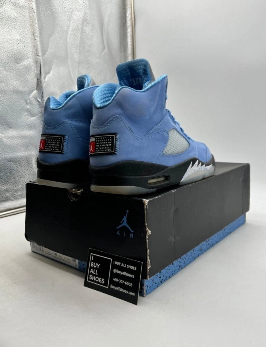Jordan 5 Retro UNC University Blue 10 (Moderately Worn Pre-Owned)JordanUniversity Blue/Black/White - Image 4