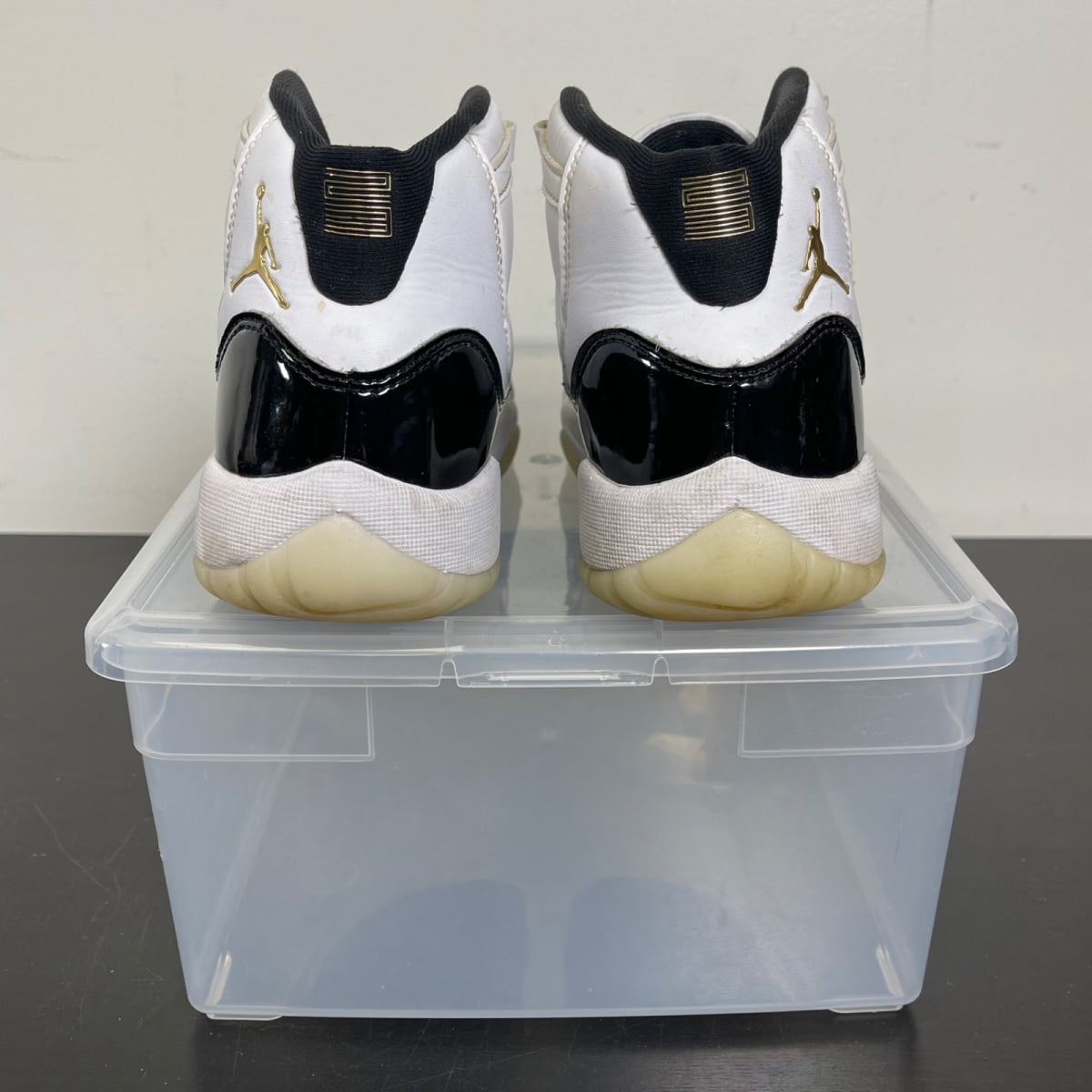 Jordan 11 Retro DMP Gratitude (2023) (GS) 7Y (Moderately Worn Pre-Owned)JordanBlack/White/Metallic Gold - Image 4