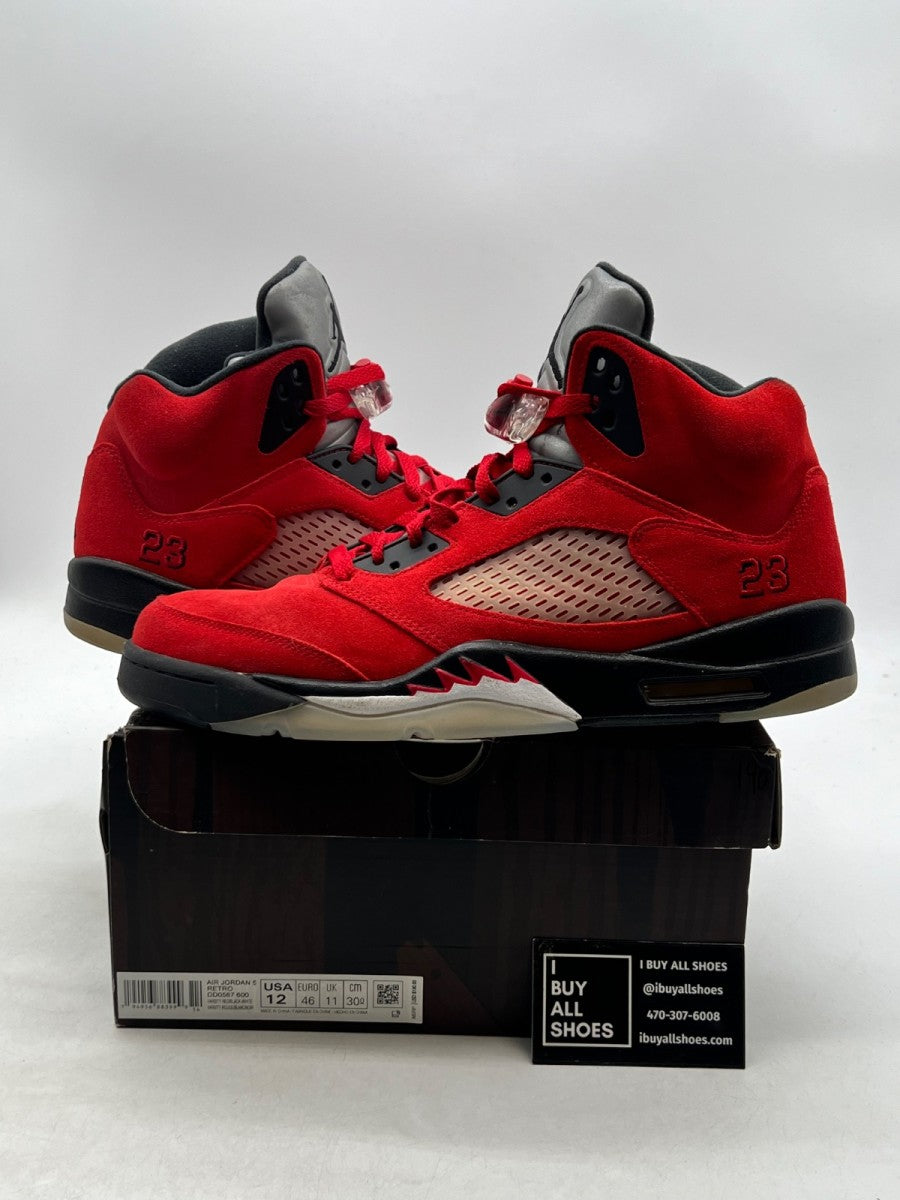 Jordan 5 Retro Raging Bull Red (2021) 12 (Lightly Worn Pre-Owned) - Image 1