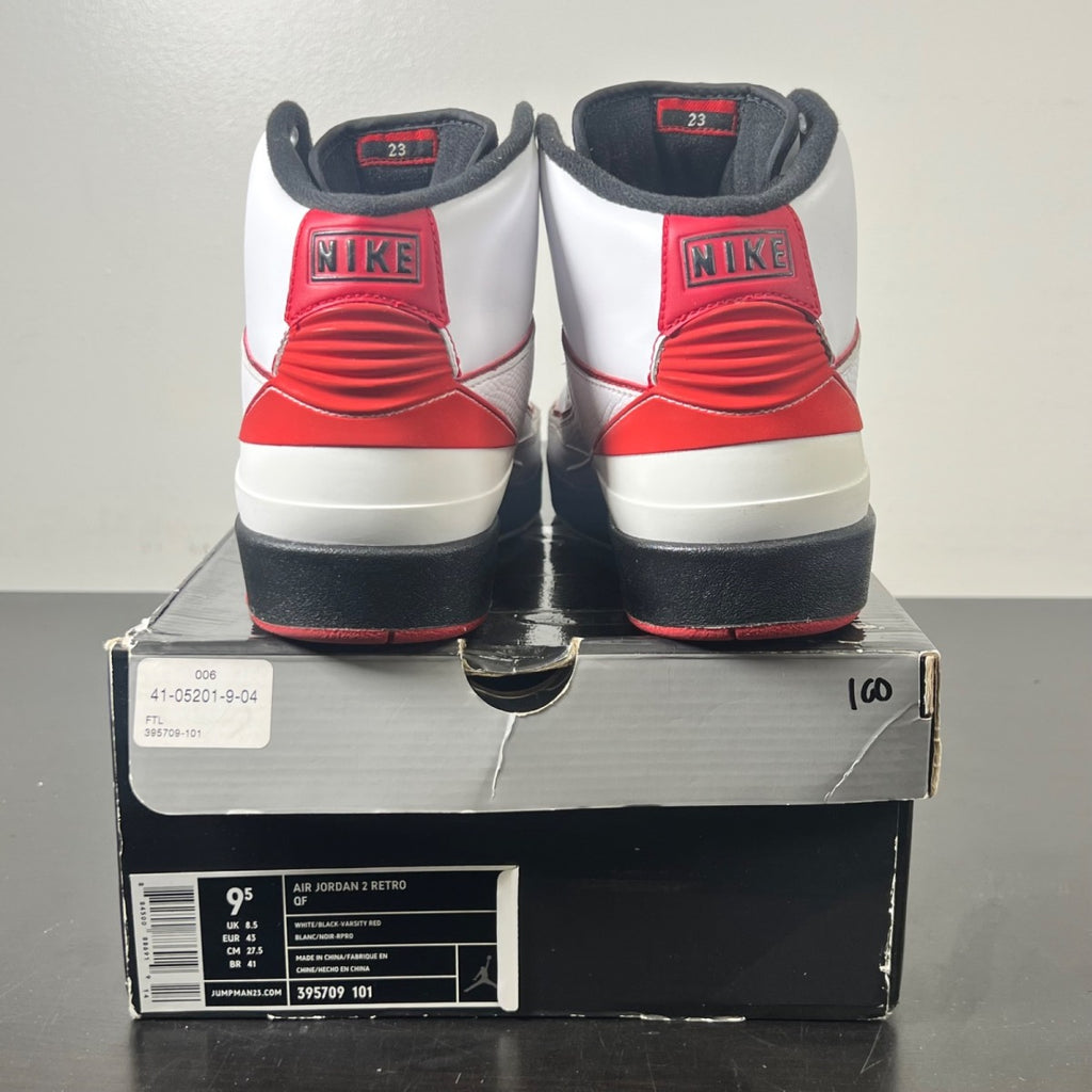 Jordan 2 Retro QF White Varsity Red (2010) 9.5 (Lightly Worn Pre-Owned)JordanWhite/Black-Varsity Red - Image 4