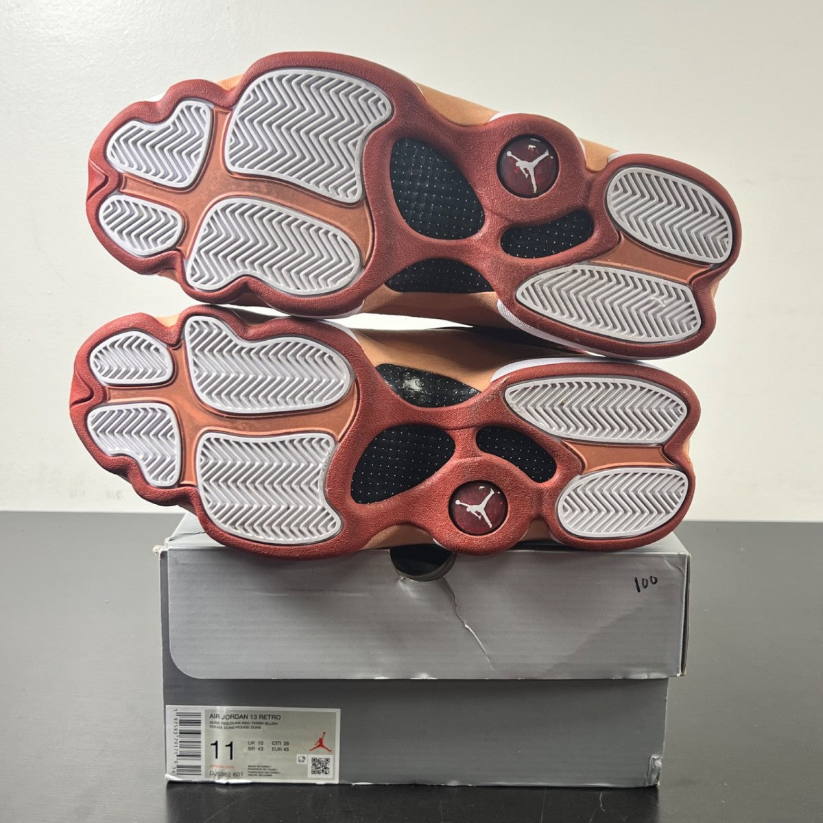 Jordan 13 Retro Dune Red 11 (Moderately Worn Pre-Owned)JordanDune Red/Dune Red/Terra Blush/White - Image 6