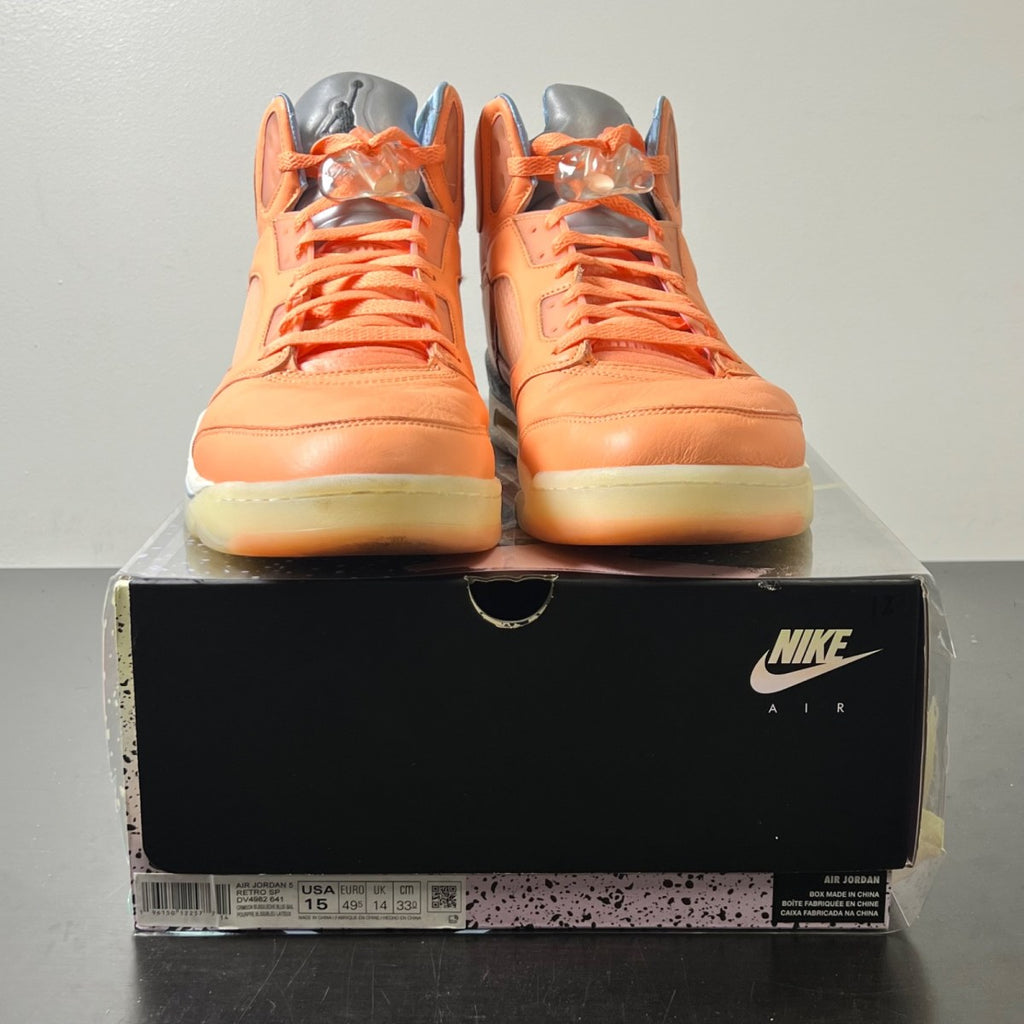 Jordan 5 Retro DJ Khaled We The Best Crimson Bliss 15 (Moderately Worn Pre-Owned)JordanCrimson Bliss/Leche Blue-Sail - Image 2