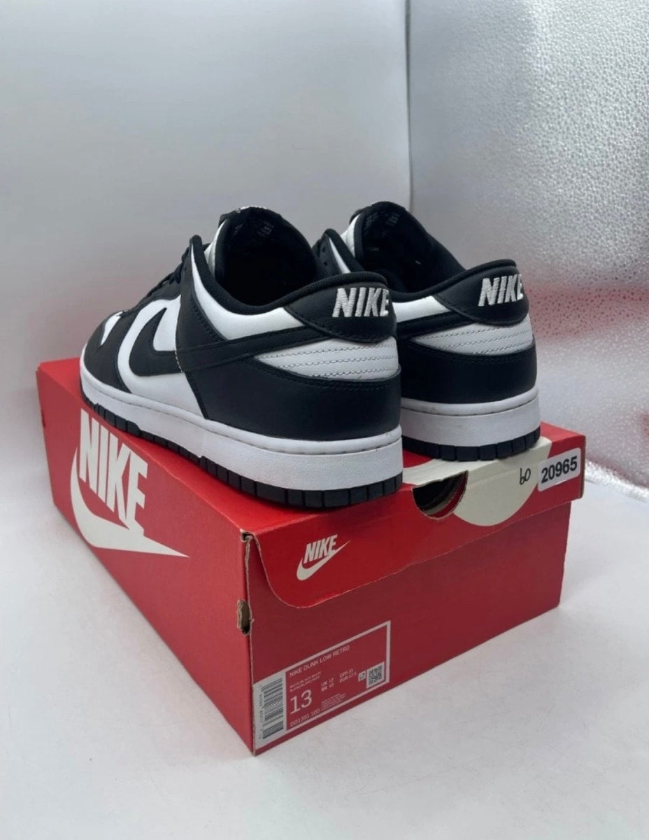 Nike Dunk Low Retro White Black Panda 13 (Lightly Worn Pre-Owned)NikeWhite/Black - Image 5