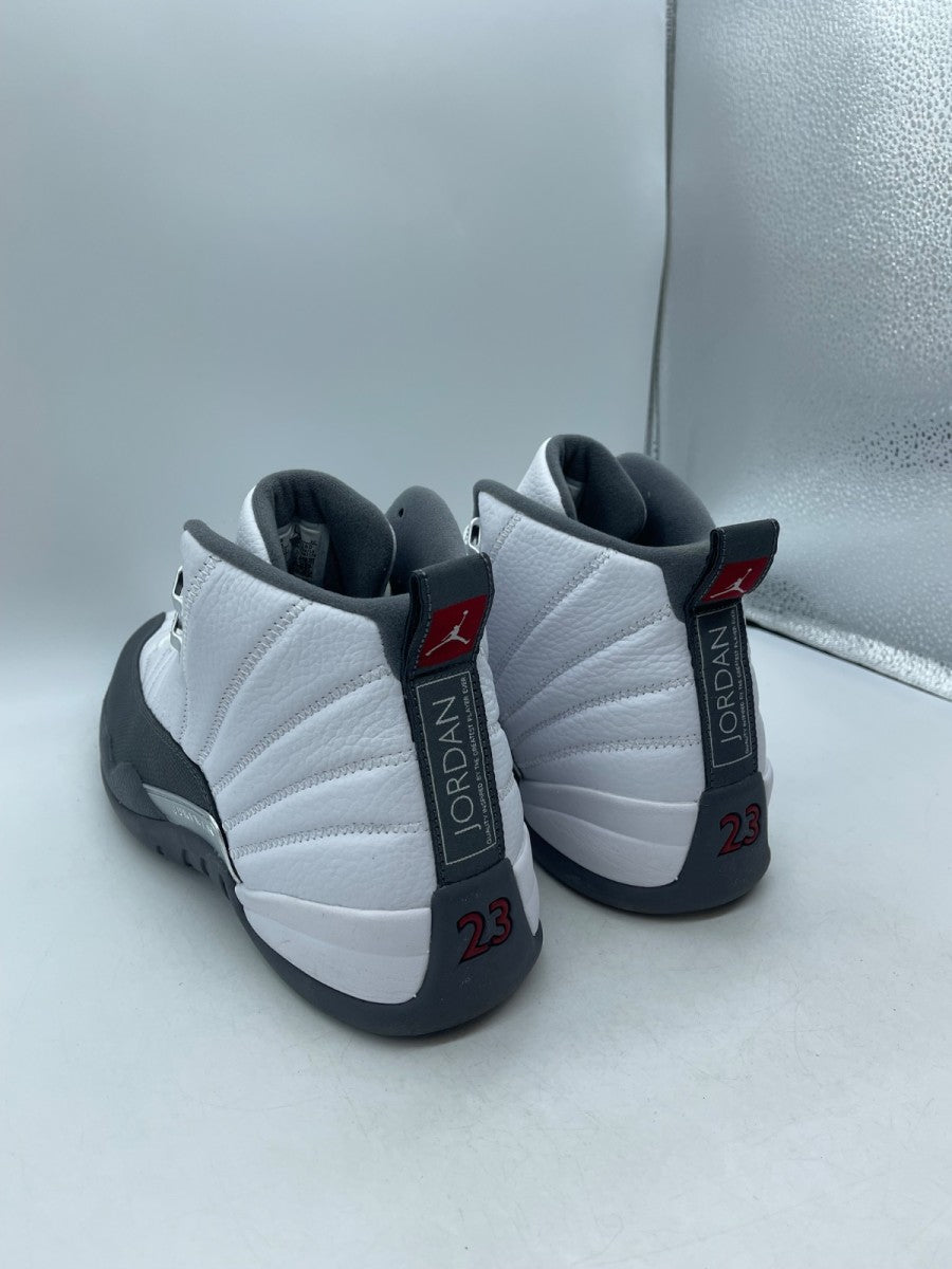 Jordan 12 Retro White Dark Grey 14 (Moderately Worn Pre-Owned)JordanWhite/Dark Grey-Gym Red - Image 4