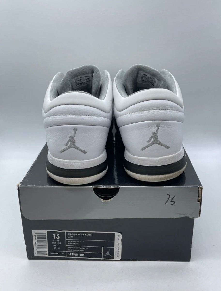 Air Jordan Team Elite Low 'White' 13 (Moderately Worn Pre-Owned)Air Jordan - Image 3