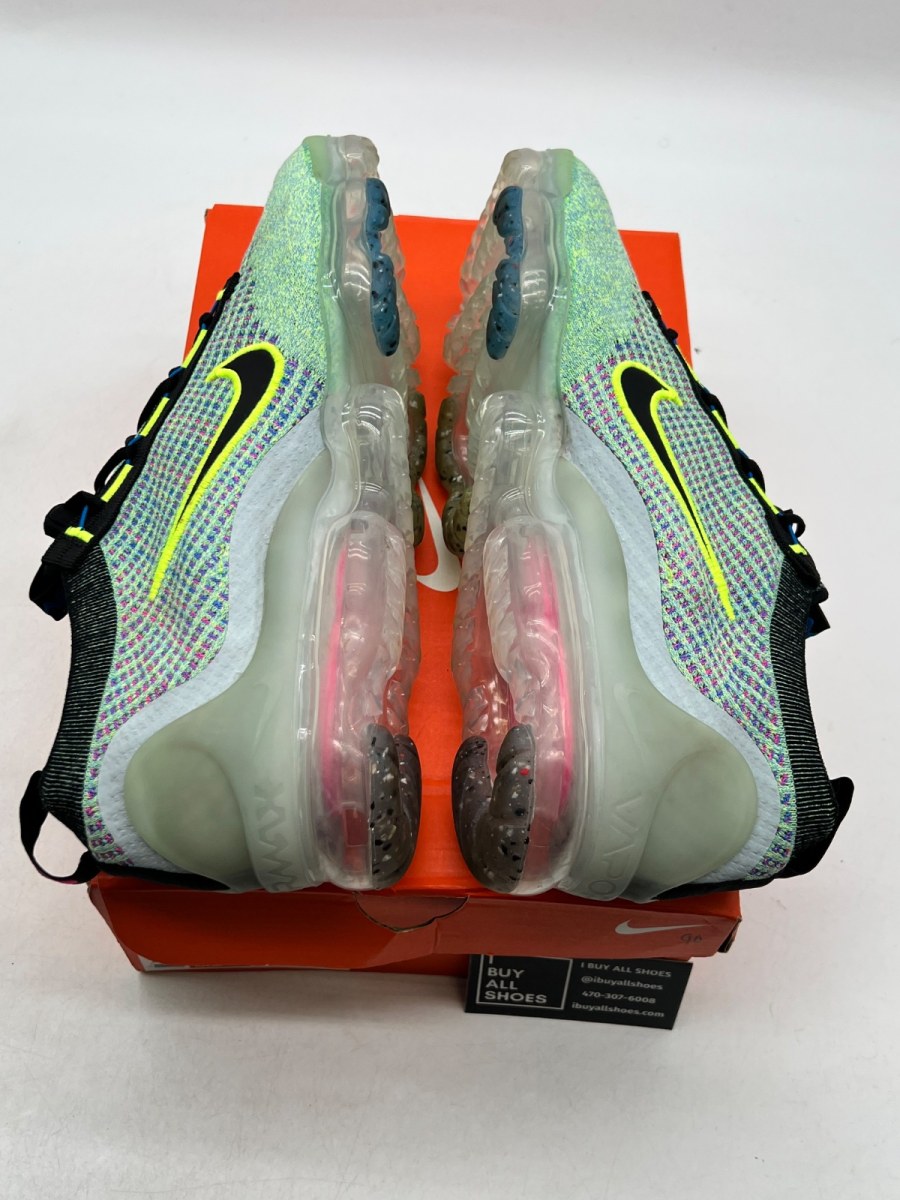 Nike Air VaporMax 2021 Flyknit Next Nature Volt Photo Blue 12 (Lightly Worn Pre-Owned) - Image 6