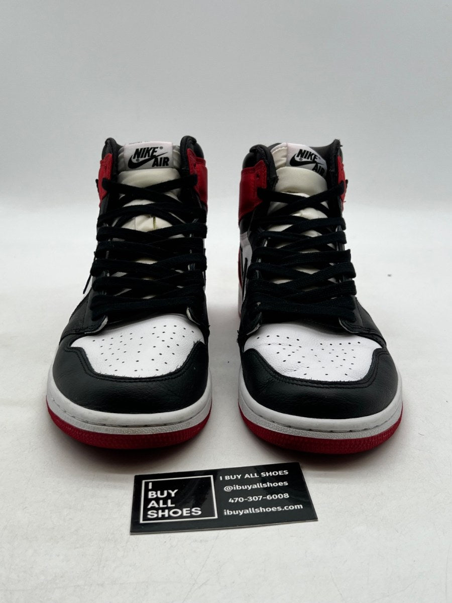 Jordan 1 Retro High Satin Black Toe (Women's) 11W (Moderately Worn Pre-Owned) - Image 2