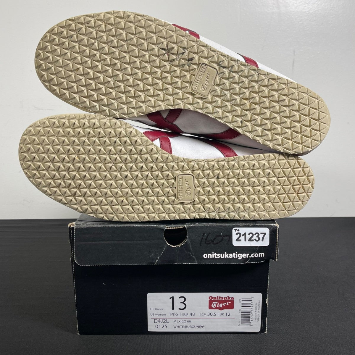 Onitsuka Tiger Mexico 66 White Burgundy 13 (Moderately Worn Pre-Owned)ASICSWhite/Burgundy - Image 5