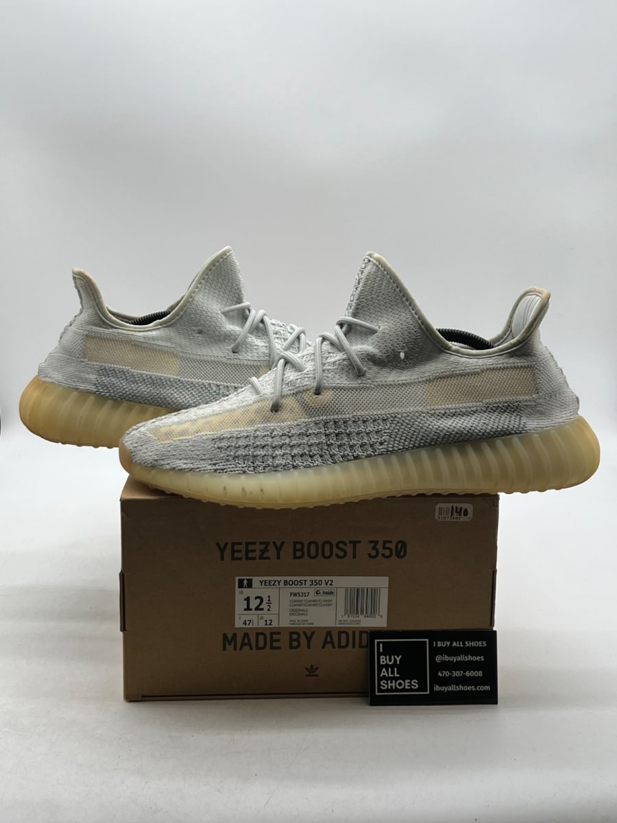 adidas Yeezy Boost 350 V2 Cloud White (Reflective) 12 (Lightly Worn Pre-Owned) - Image 1