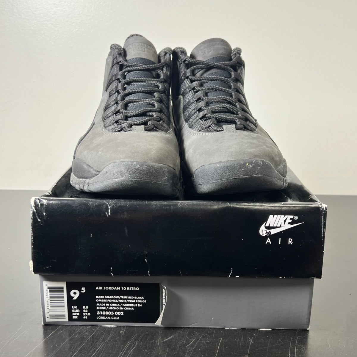 Jordan 10 Retro Shadow (2018) 9.5 (Lightly Worn Pre-Owned)JordanDark Shadow/True Red-Black - Image 2