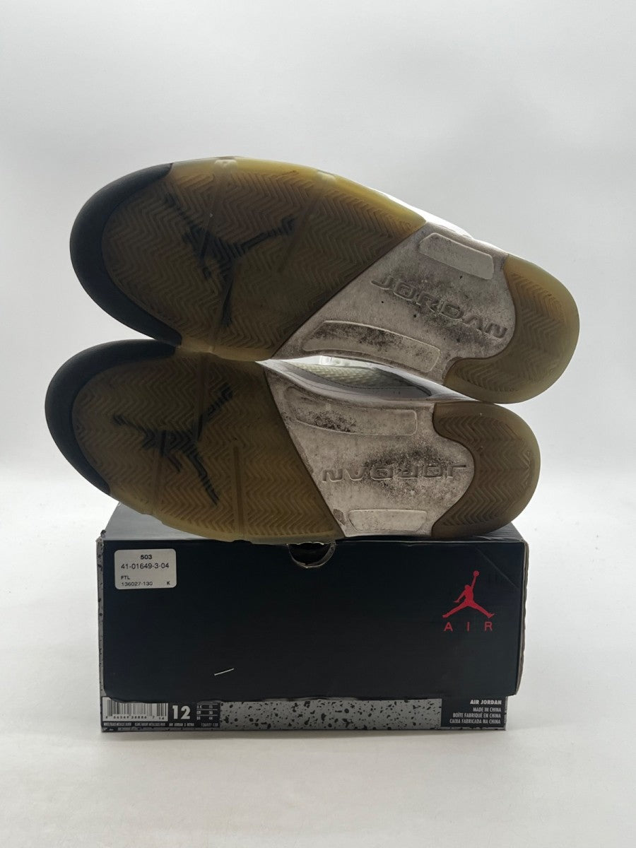 Jordan 5 Retro Metallic White (2015) 12 (Moderately Worn Pre-Owned)JordanWhite/Metallic Silver-Black - Image 8