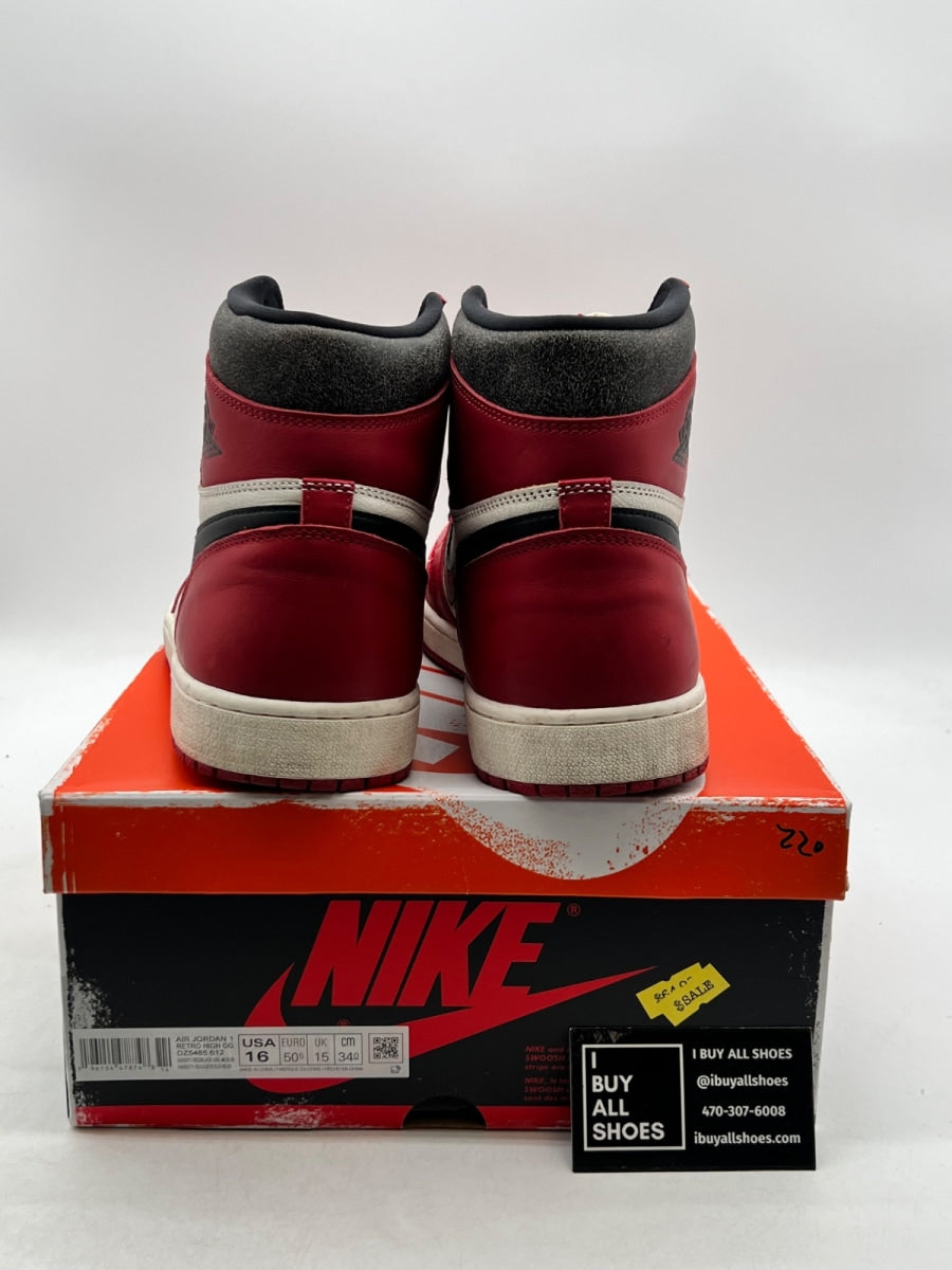Jordan 1 Retro High OG Chicago Lost and Found 16 (Lightly Worn Pre-Owned) - Image 3