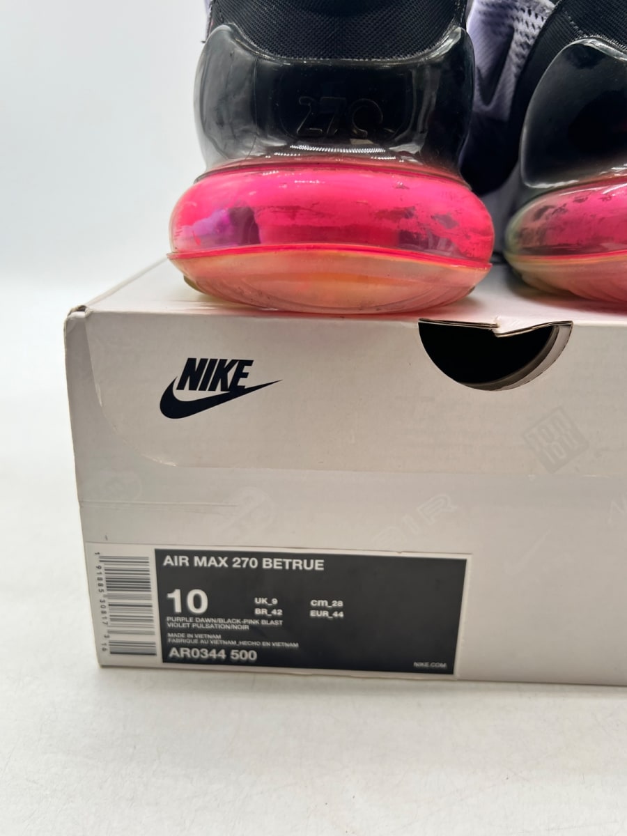 Nike Air Max 270 Betrue (2018) 10 (Lightly Worn Pre-Owned)NikePurple Dawn/Black-Pink Blast-Multi-Color - Image 4