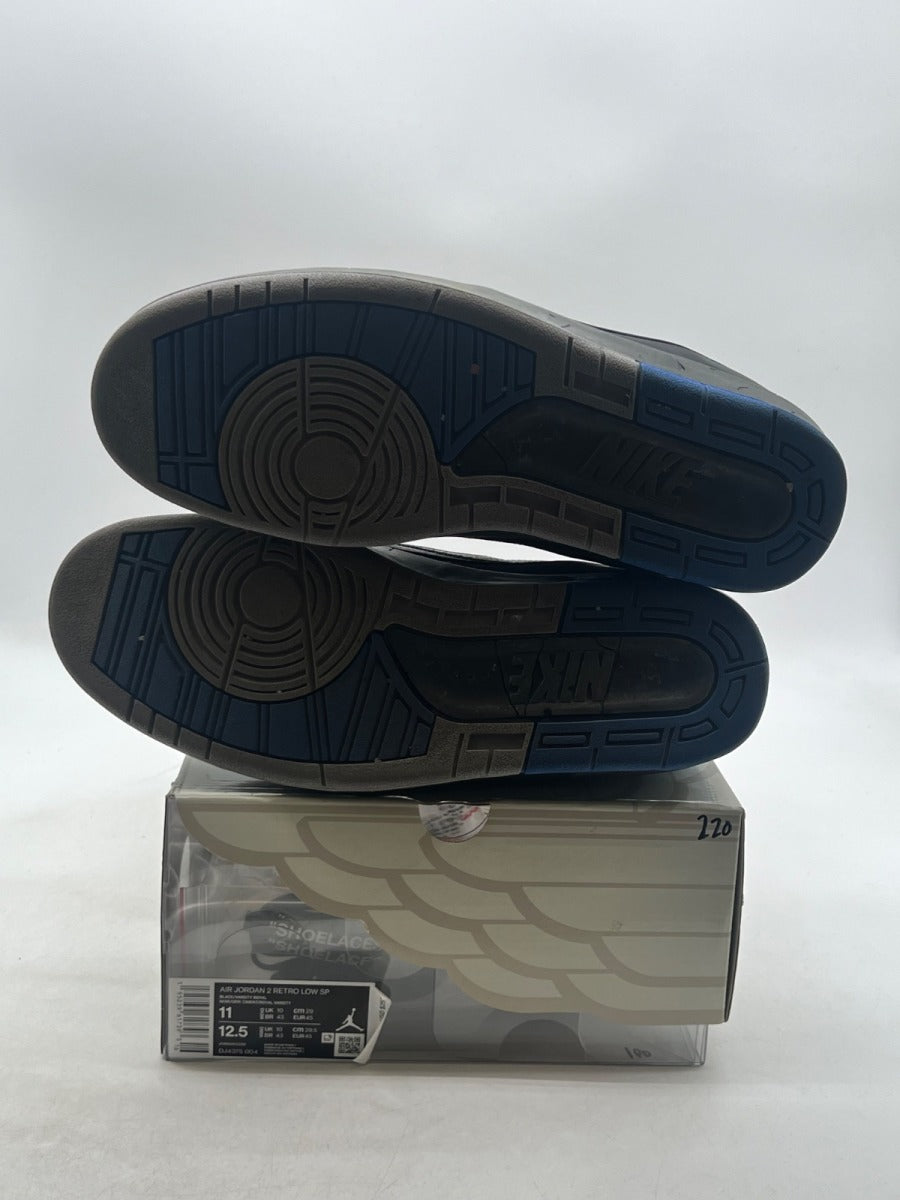 Jordan 2 Retro Low SP Off-White Black Blue 11 (Lightly Worn Pre-Owned)JordanBlack/Blue-Grey - Image 8