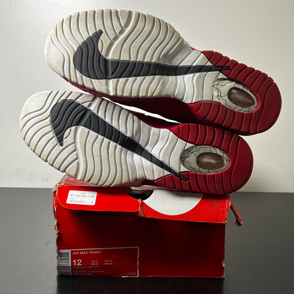 Nike Air Max Penny 1 Rival Pack 12 (Moderately Worn Pre-Owned)NikeUniversity Red/White-Black - Image 6