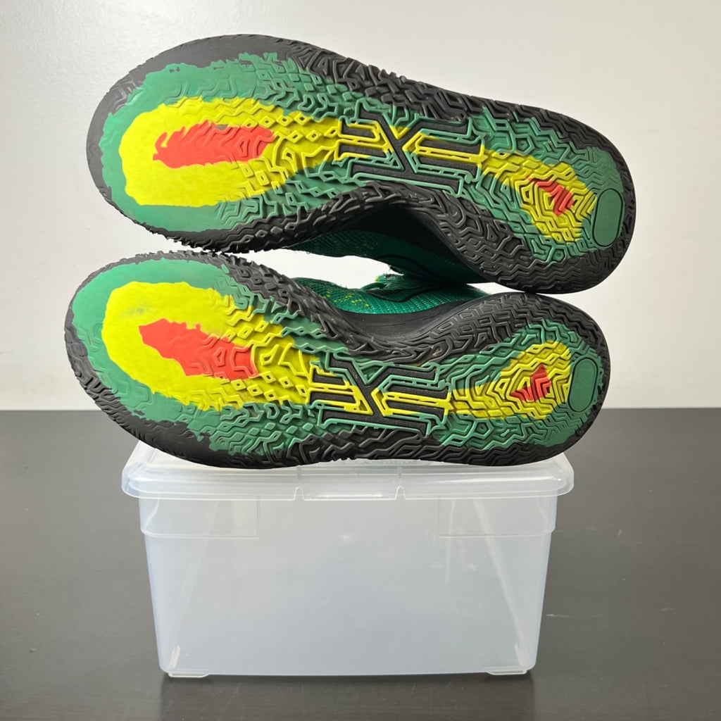 Nike Kyrie 7 Ky-D Weatherman 9.5 (Heavily Worn Pre-Owned)NikeGreen/Orange-Red - Image 5