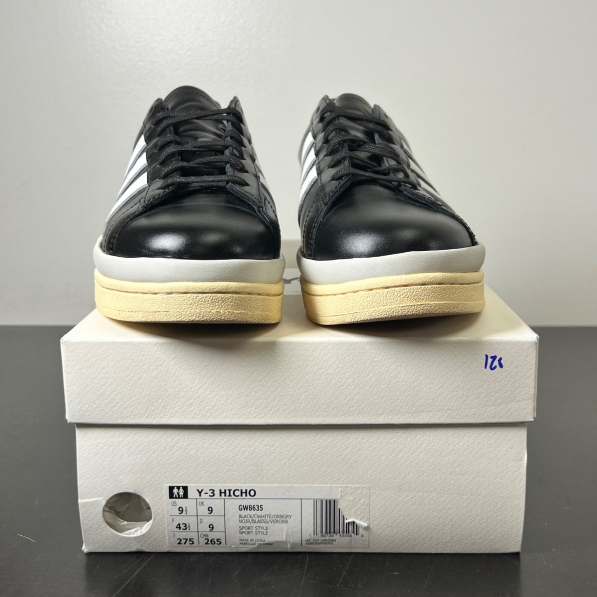 adidas Y-3 Hicho Black Core White Orbit Grey 9.5 (Lightly Worn Pre-Owned)adidasBlack/Core White/Orbit Grey - Image 2