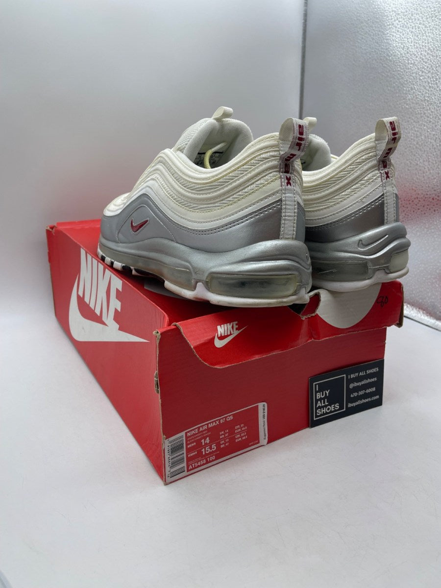 Nike Air Max 97 Silver White 14 (Moderately Worn Pre-Owned) - Image 4