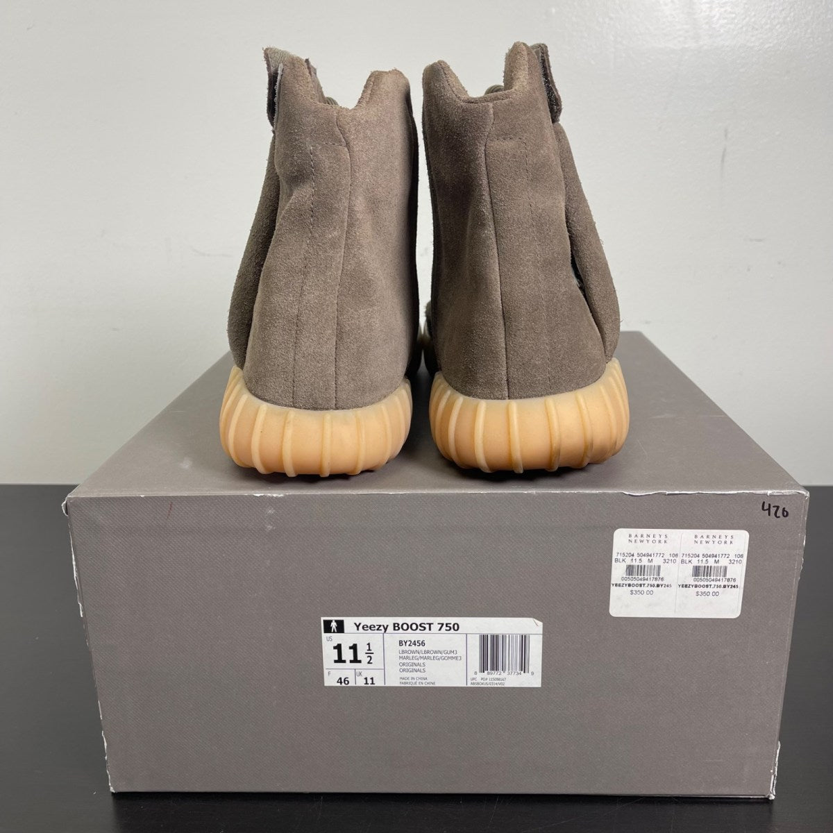 adidas Yeezy Boost 750 Chocolate 11.5 (Moderately Worn Pre-Owned)adidas - Image 4