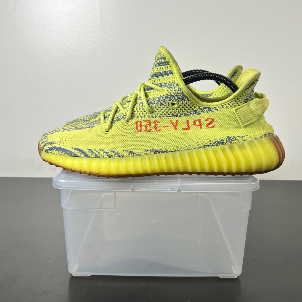 adidas Yeezy Boost 350 V2 Semi Frozen Yellow 11 (Moderately Worn Pre-Owned)adidasSemi Frozen Yellow/Raw Steel/Red - Image 3