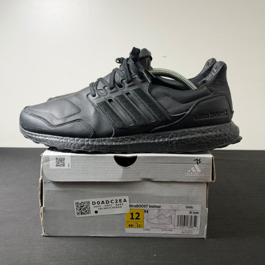 adidas Ultra Boost Leather Black (Size 12) - aux