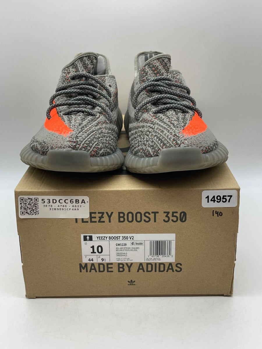 adidas Yeezy Boost 350 V2 Beluga Reflective 10 (Moderately Worn Pre-Owned)adidasReflective/Steeple Grey/Solar Red - Image 2