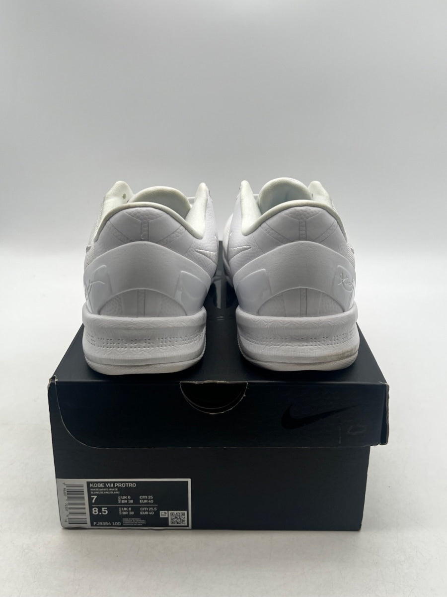 Nike Kobe 8 Protro Halo 7 (Lightly Worn Pre-Owned)NikeWhite/White-White - Image 3
