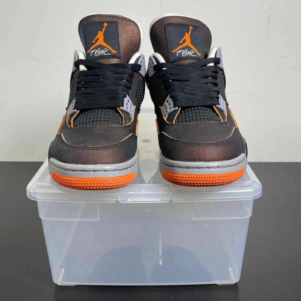 Jordan 4 Retro Starfish (Women's) 10W (Moderately Worn Pre-Owned)JordanSail/Black-Starfish-Light Smoke Grey - Image 2