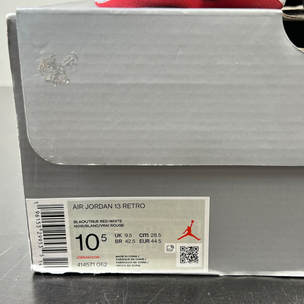 Jordan 13 Retro Playoffs (2023) 10.5 (Lightly Worn Pre-Owned)JordanBlack/Varsity Red-White-Vibrant Yellow - Image 5