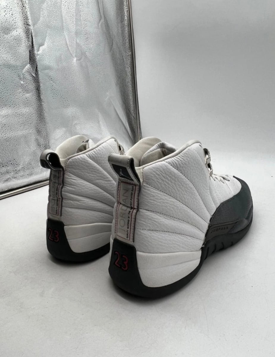 Jordan 12 Retro Flint Grey 13 (Heavily Worn Pre-Owned)JordanWhite/Flint Grey-Metallic Silver - Image 3
