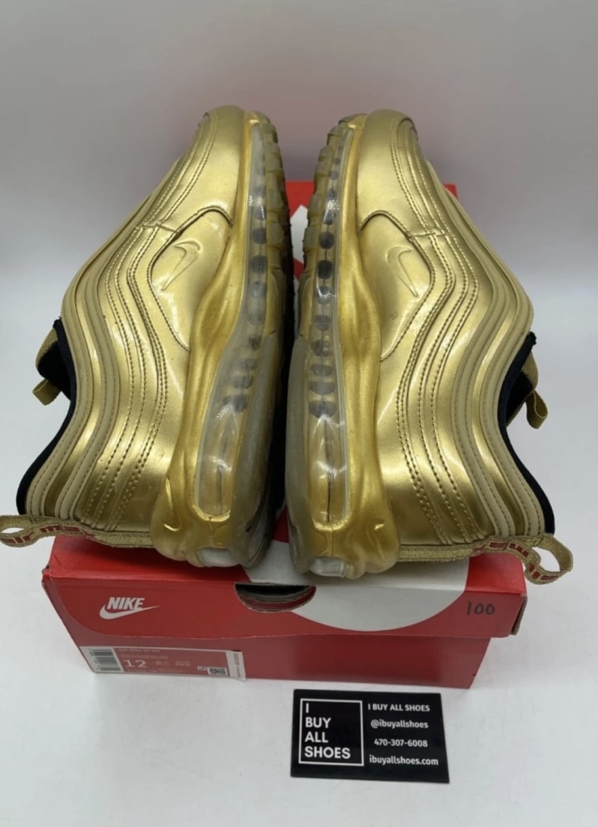 Nike Air Max 97 Gold Medal 12 (Lightly Worn Pre-Owned)NikeMetallic Gold/Metallic Gold-Metallic Gold - Image 4