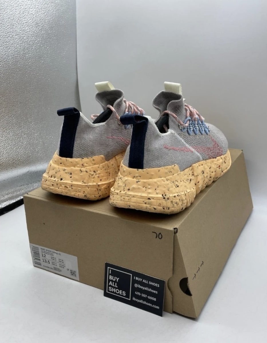 Nike Space Hippie 01 Melon Tint Aquamarine 12 (Moderately Worn Pre-Owned)NikeVast Grey/Summit White-Melon Tint - Image 5