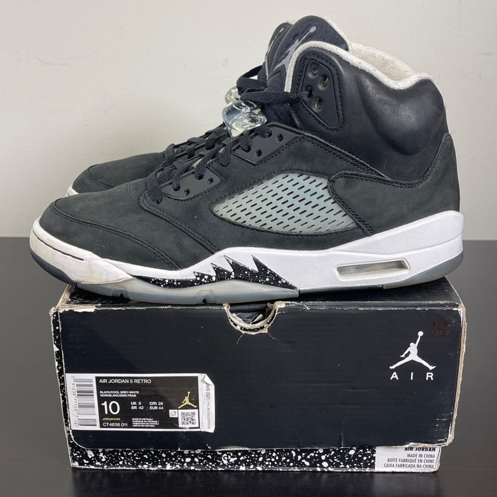 Jordan 5 Retro Moonlight (2021) 10 (Moderately Worn Pre-Owned)JordanBlack/Cool Grey-White - Image 3
