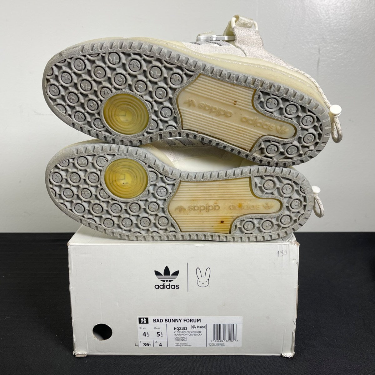 adidas Forum Buckle Low Bad Bunny Last Forum 5.5 (Moderately Worn Pre-Owned)adidasCloud White/Clear Onix/Chalk White - Image 5