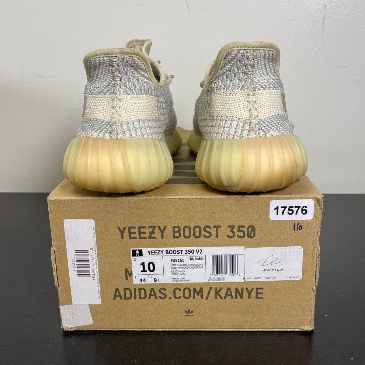 adidas Yeezy Boost 350 V2 Lundmark (Non Reflective) 10 (Moderately Worn Pre-Owned)adidasLundmark/Lundmark/Lundmark - Image 4