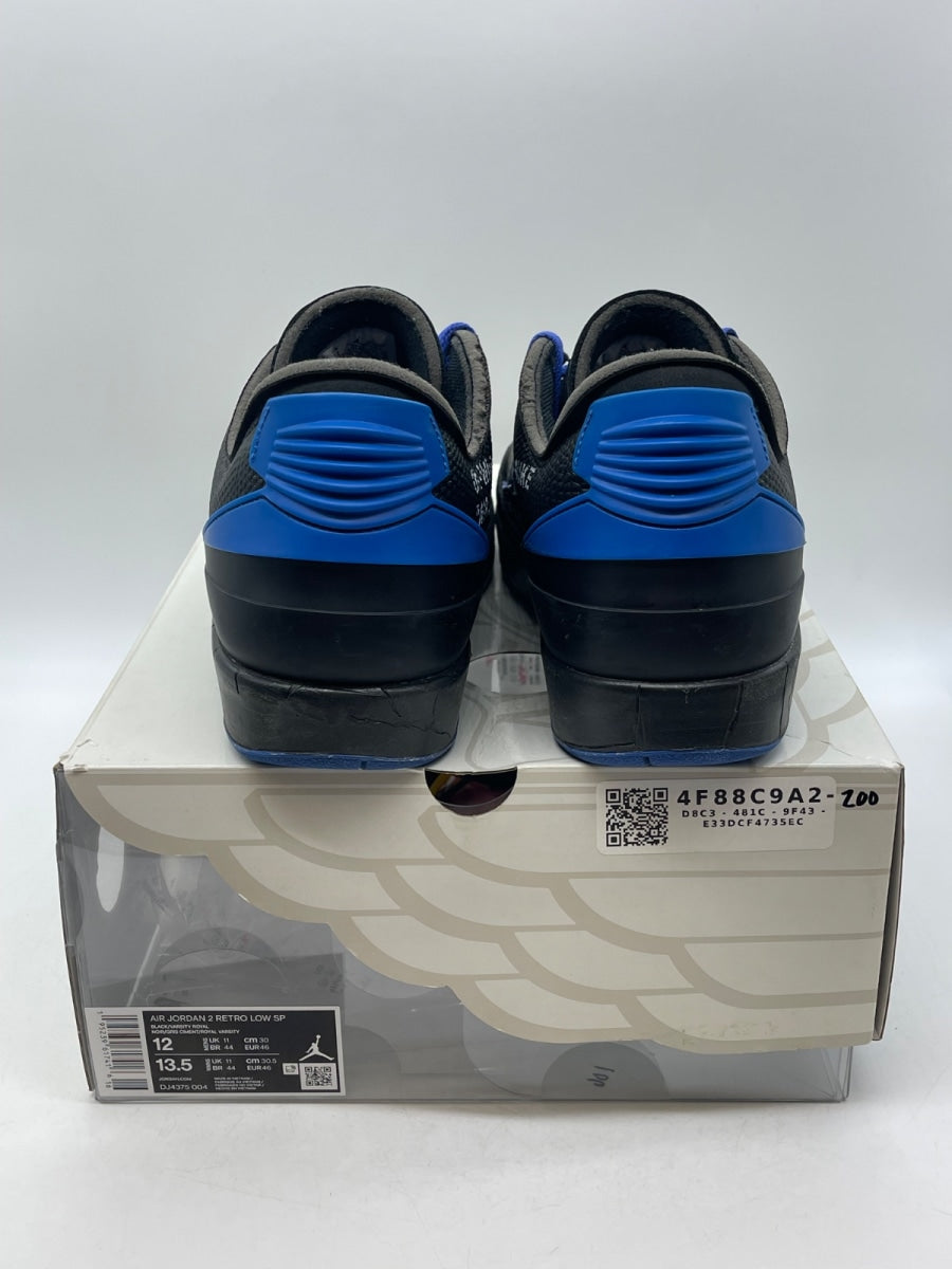 Jordan 2 Retro Low SP Off-White Black Blue 12 (Moderately Worn Pre-Owned)JordanBlack/Blue-Grey - Image 3