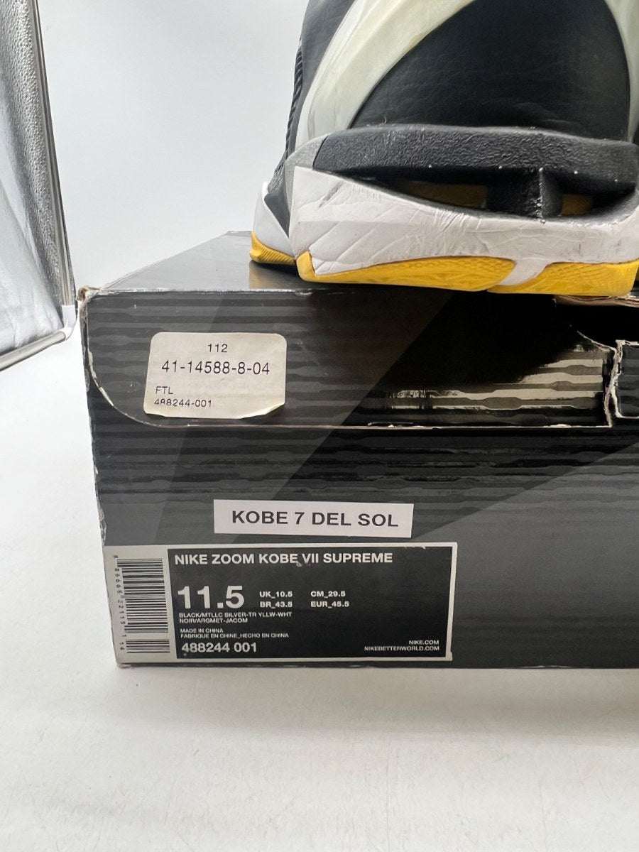 Nike Kobe 7 Black White Del Sol 11.5 (Lightly Worn Pre-Owned)NikeBlack/White-Del Sol - Image 6