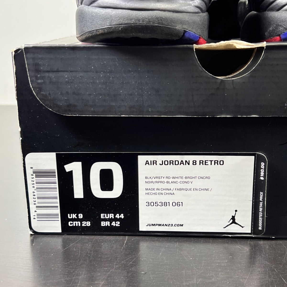 Jordan 8 Retro Playoffs (2013) 10 (Lightly Worn Pre-Owned)JordanBlack/True Red-White - Image 5