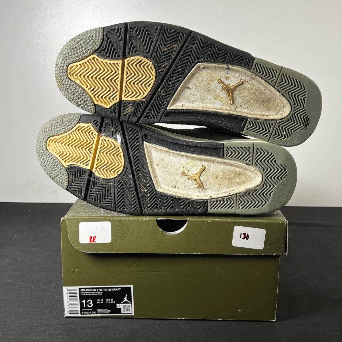 Jordan 4 Retro SE Craft Medium Olive 13 (Moderately Worn Pre-Owned)JordanMedium Olive/Pale Vanilla/Khaki/Black/Sail - Image 6